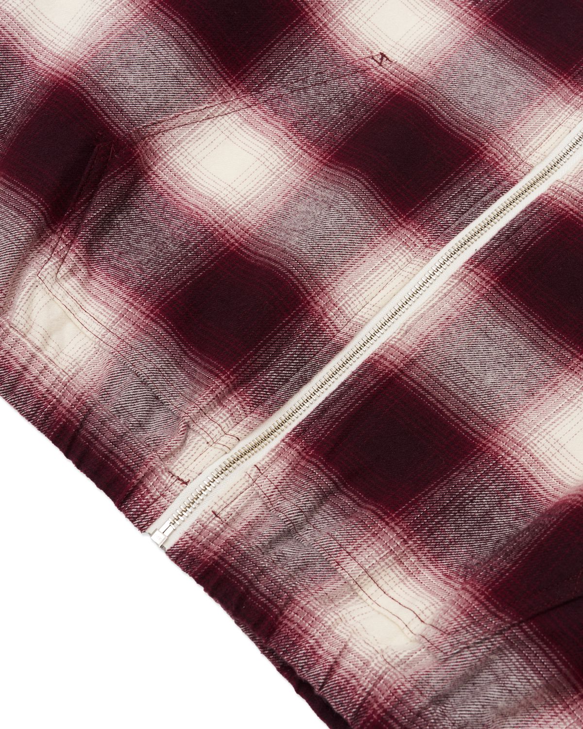헬로 선라이즈(HELLO SUNRISE) HS Check Hooded JKT_Burgundy