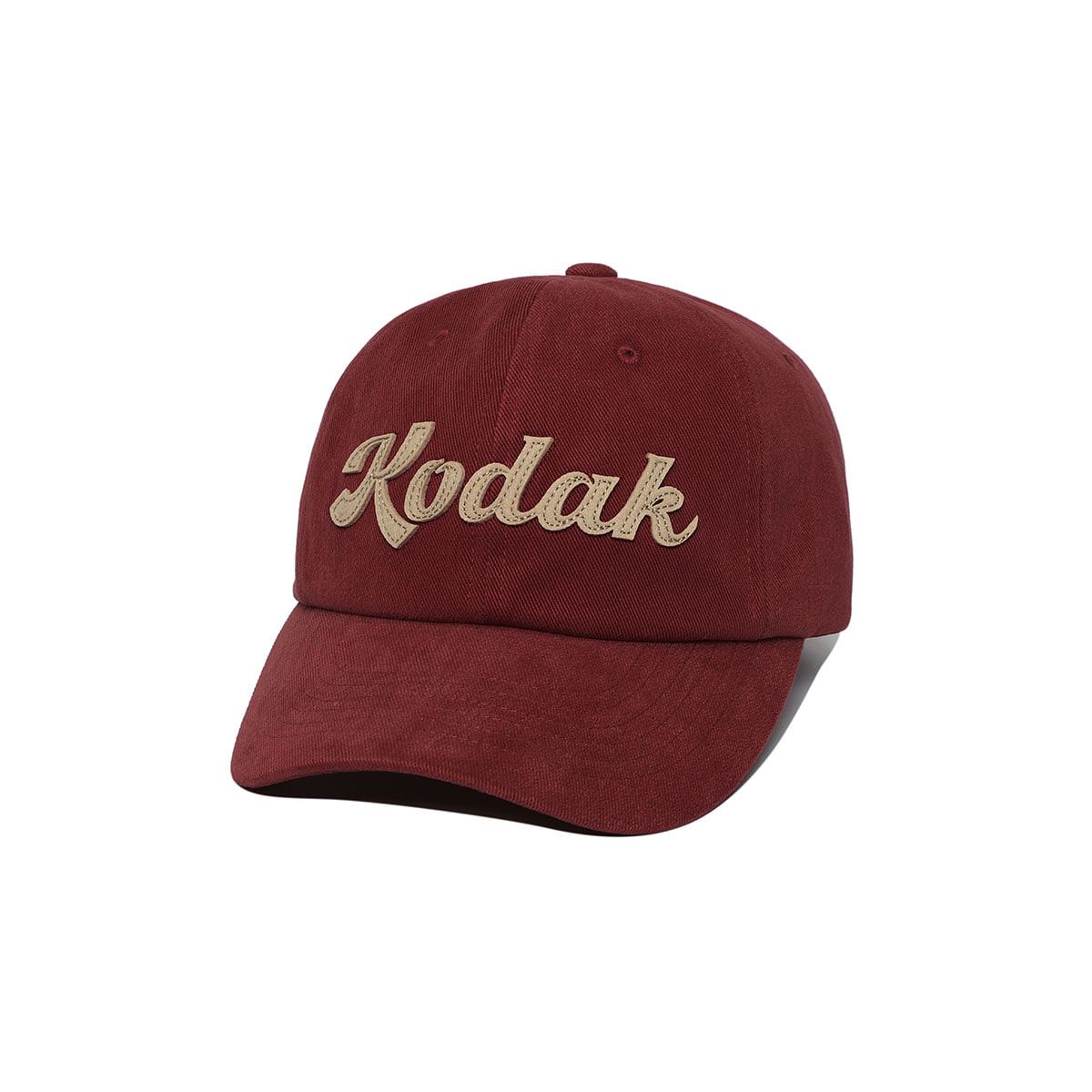 코닥(KODAK) 오버핏 피치터치 레터링 볼캡 RED