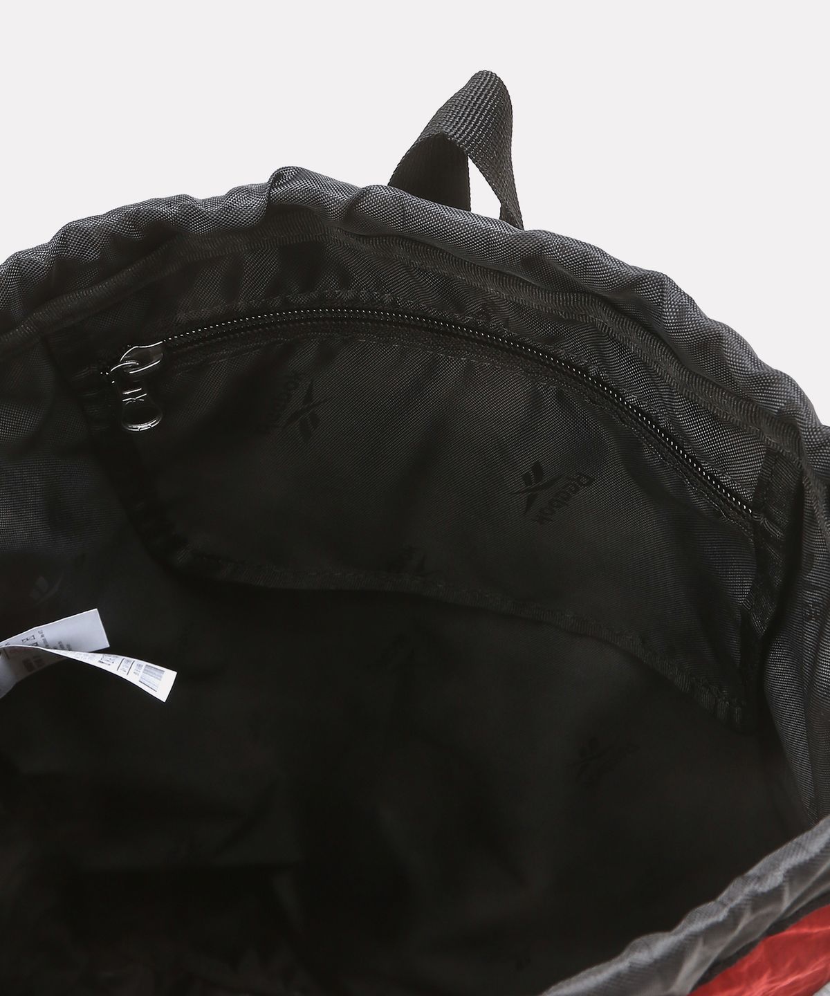리복(REEBOK) 컬러 블록 스트링 백팩 - 다크 레드
