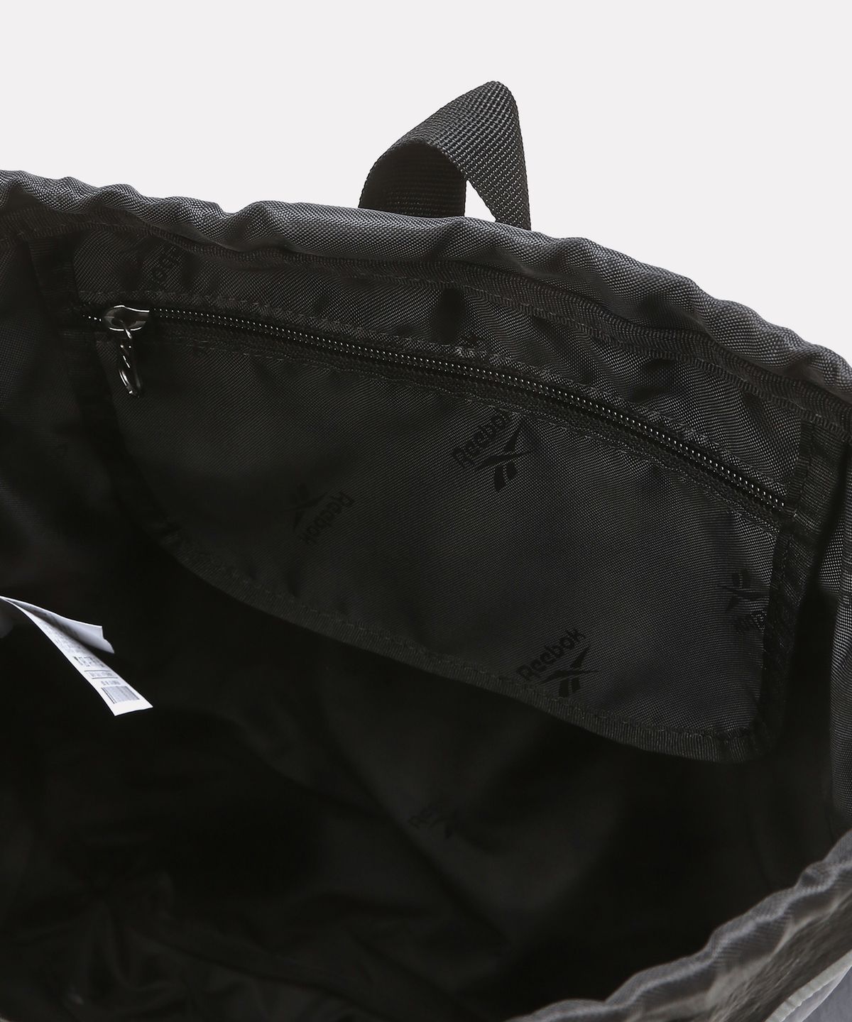 리복(REEBOK) 컬러 블록 스트링 백팩 - 블랙