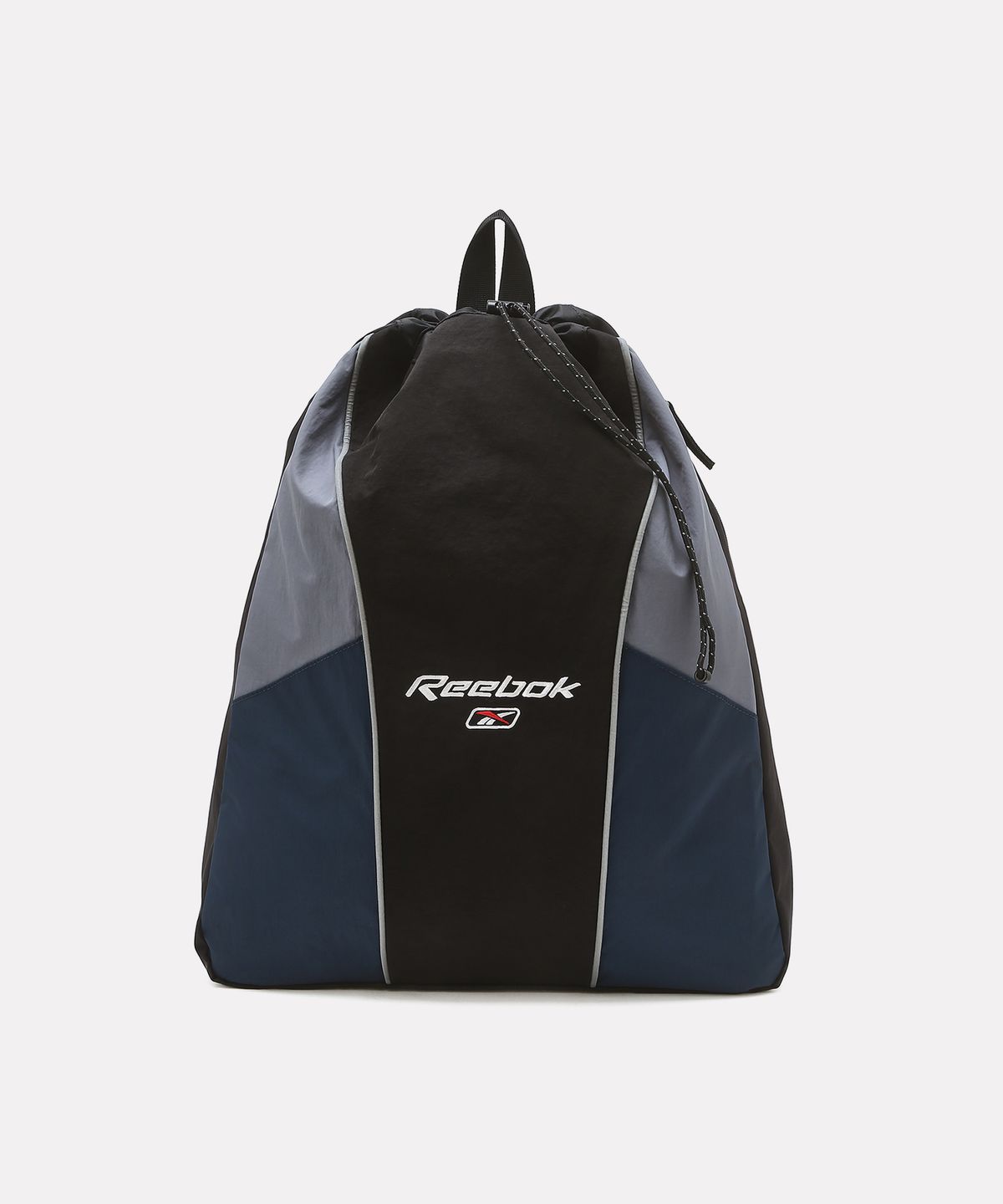 리복(REEBOK) 컬러 블록 스트링 백팩 - 블랙