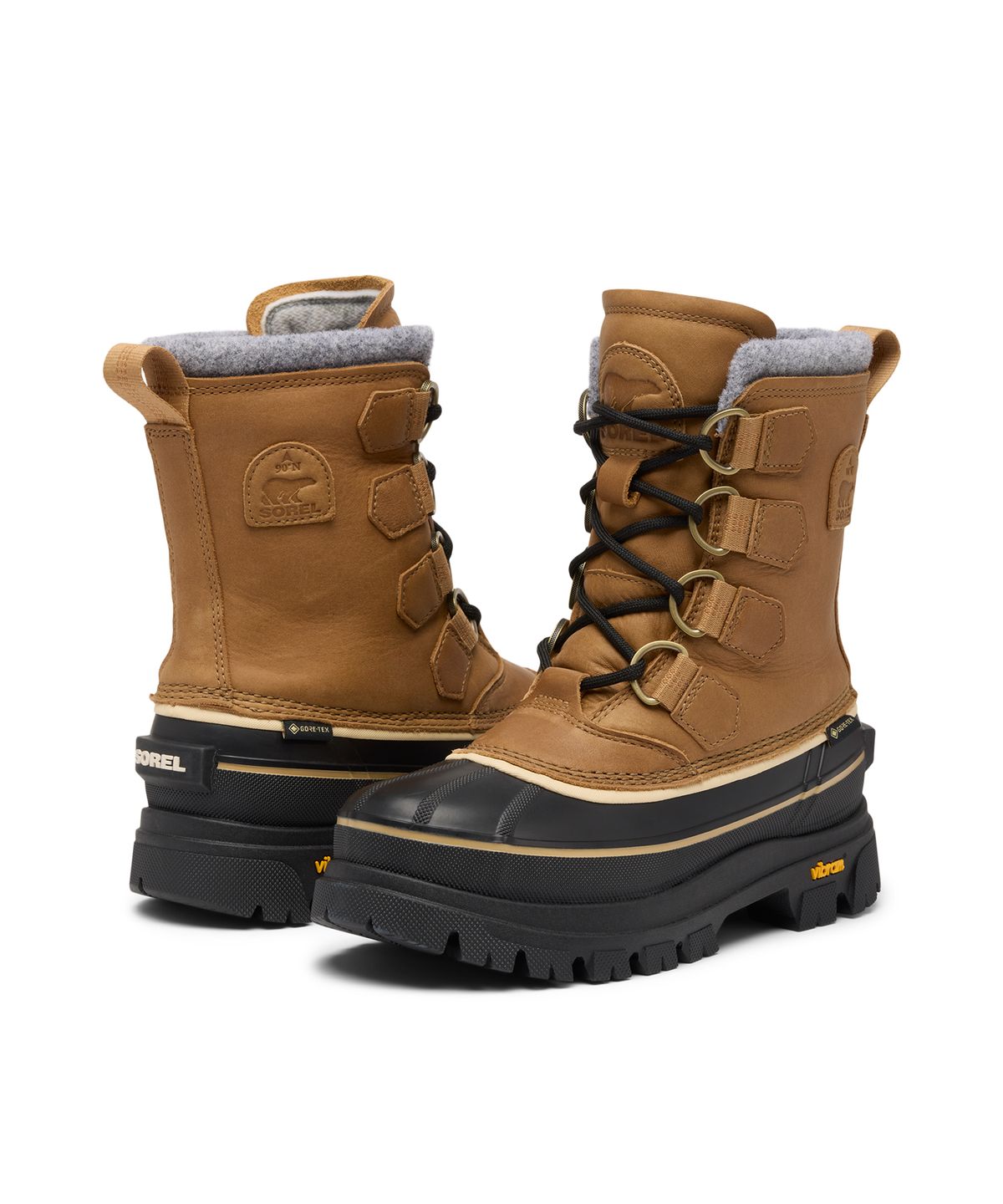 소렐(SOREL) (여성) 카리부 호라이즌™ GTX - 카리부 버프:블랙 / NL5322-263