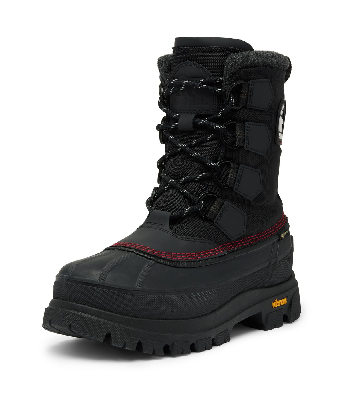 소렐(SOREL) (남성) 카리부 호라이즌™ GTX - 블랙: 브라이트 레드 / NM5293-010