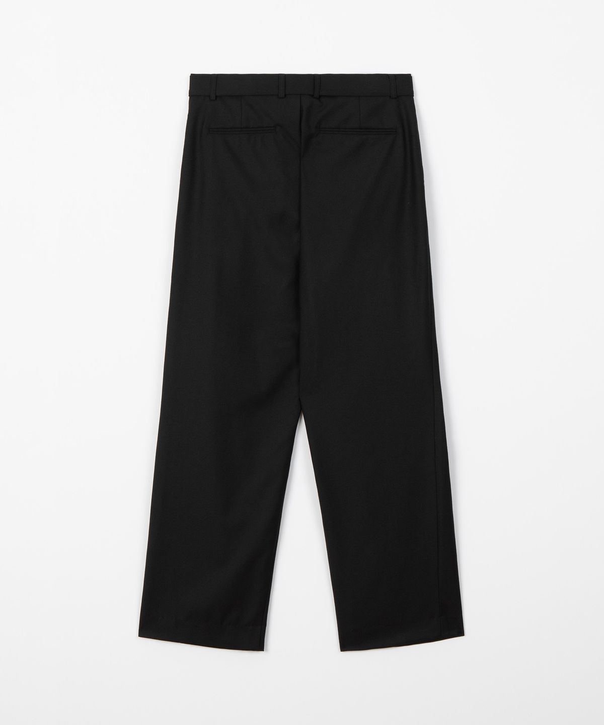 디앤드퀘스천(THEENDQUESTION) Wool belt tuck pants / BLACK