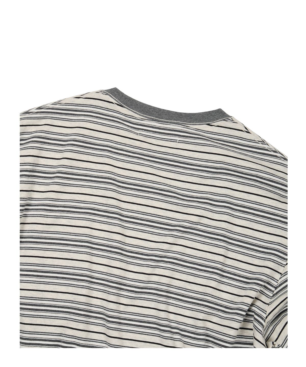 이티씨이(ETCE) (BASE) STRIPE POCKET LONG SLEEVE (OATMEAL)