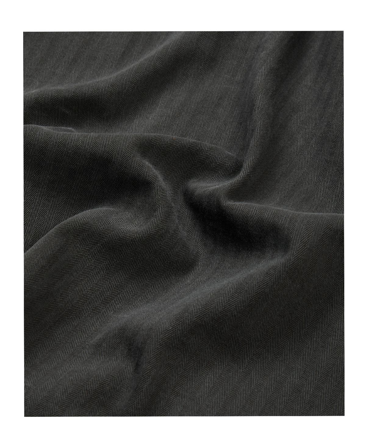 이티씨이(ETCE) (BASE) HERRINGBONE WASHED POCKET SHIRT (BLACK)