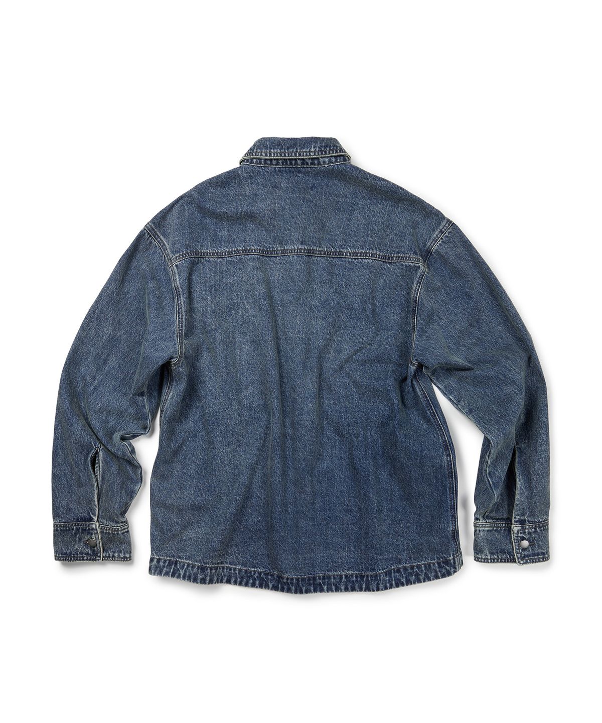 이티씨이(ETCE) (BASE) WASHED DENIM SHIRTS (BLUE)
