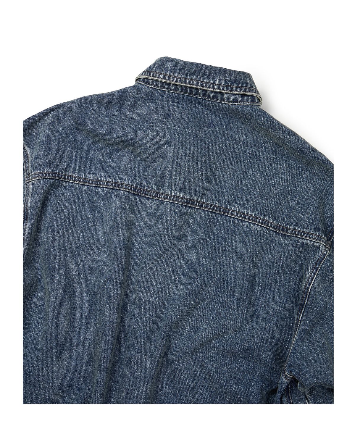 이티씨이(ETCE) (BASE) WASHED DENIM SHIRTS (BLUE)