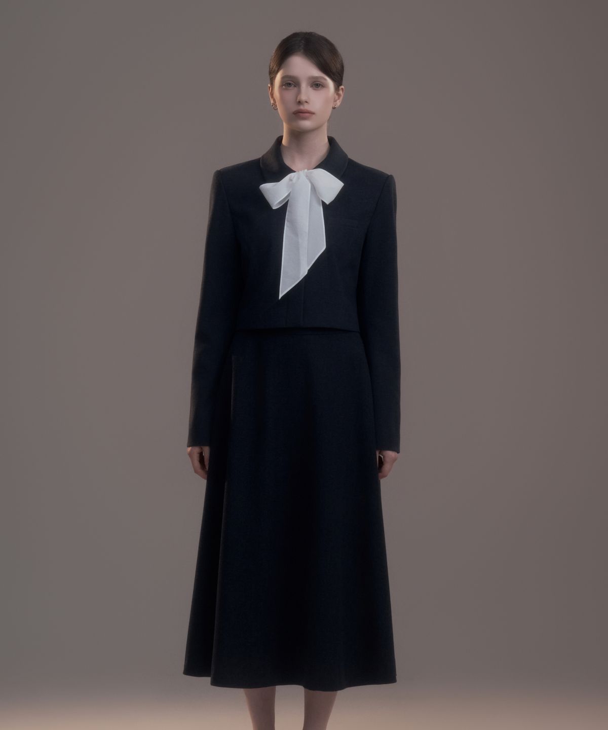 마우솔레움(MAU SOLEUM) Emma Single Collar Jacket - Navy
