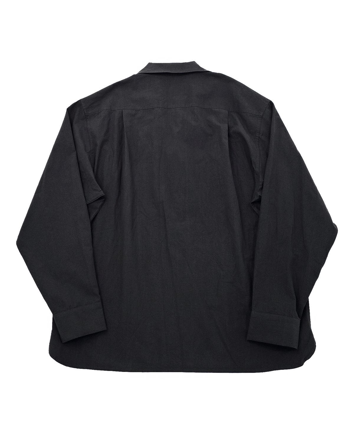 어낫띵(A NOTHING) BIO-WASHED CREASE TAILORED SHIRT (Black)