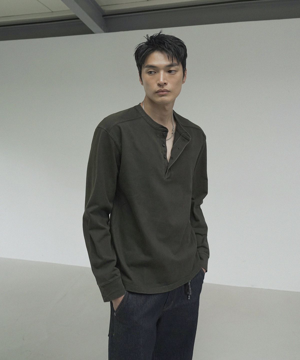 시도(SIIIIDO) ARMOR GOAT G&P HENRYNECK LONG SLEEVE(G&P KHAKI)