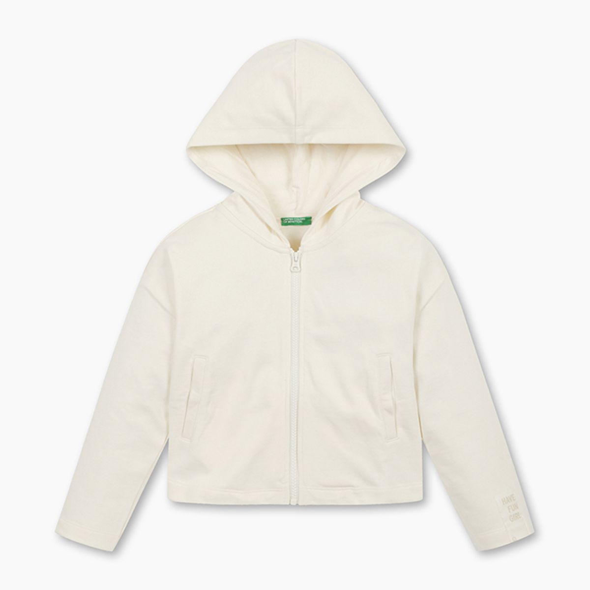 베네통키즈(BENETTONKIDS) 코튼 후드 집업_3NBMC505EIV