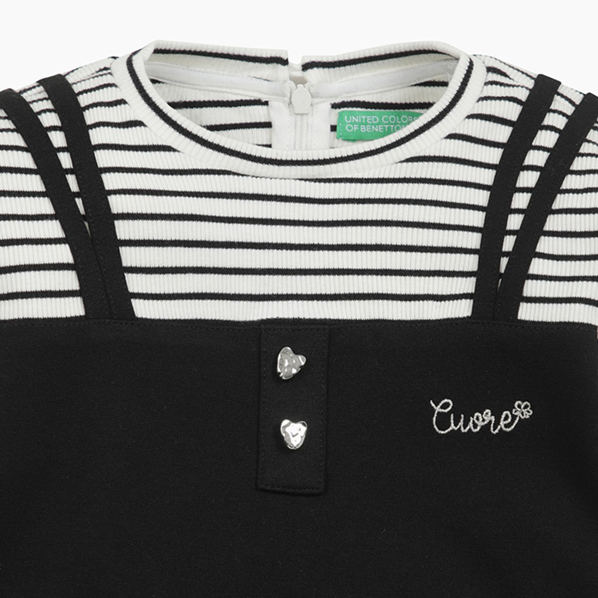 베네통키즈(BENETTONKIDS) 스쿨 분또 플리츠 원피스_QAOP11541BK
