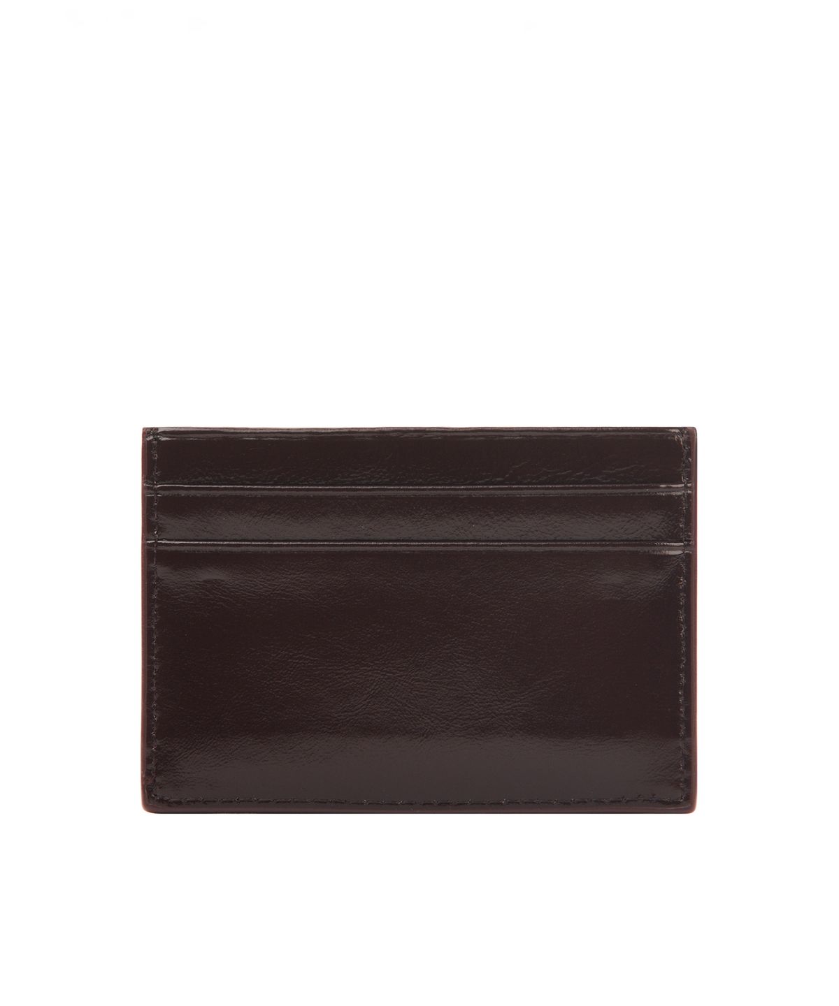 닉앤니콜(NICK&NICOLE) METAL LEATHER SOFT CARD WALLET_BROWN