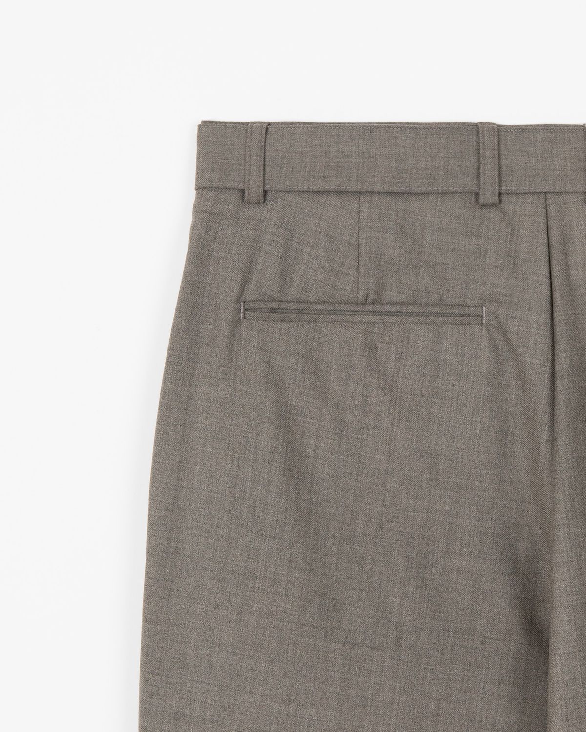 디앤드퀘스천(THEENDQUESTION) Wool belt tuck pants / BROWN