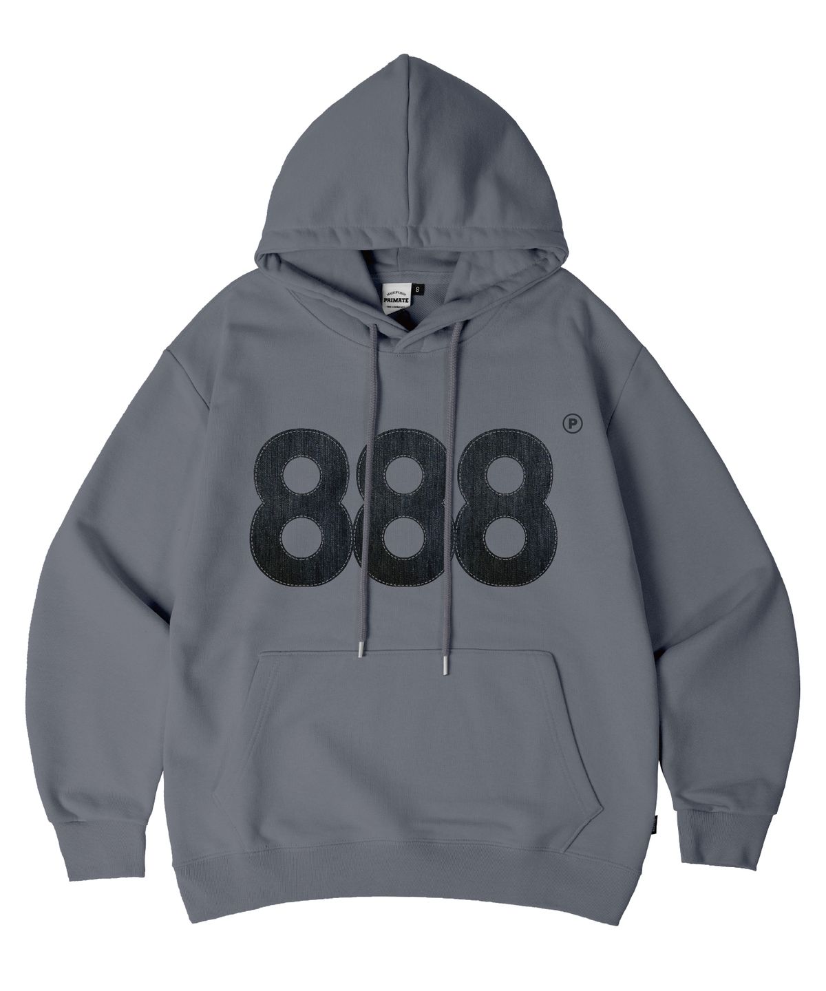 프라임에이트(PRIMATE) [기모/NO기모] STICH DENIM NUMBER.888 오버핏 후드 티셔츠 7 COLORS