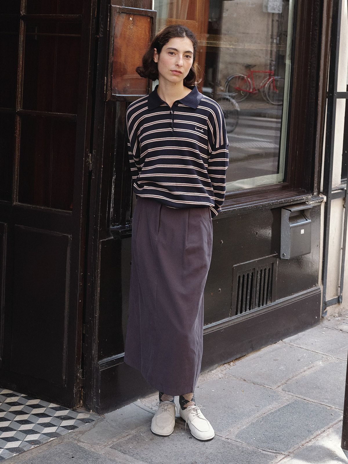 헌치(HUNCH) Pin-Tuck Long Skirt (2color)