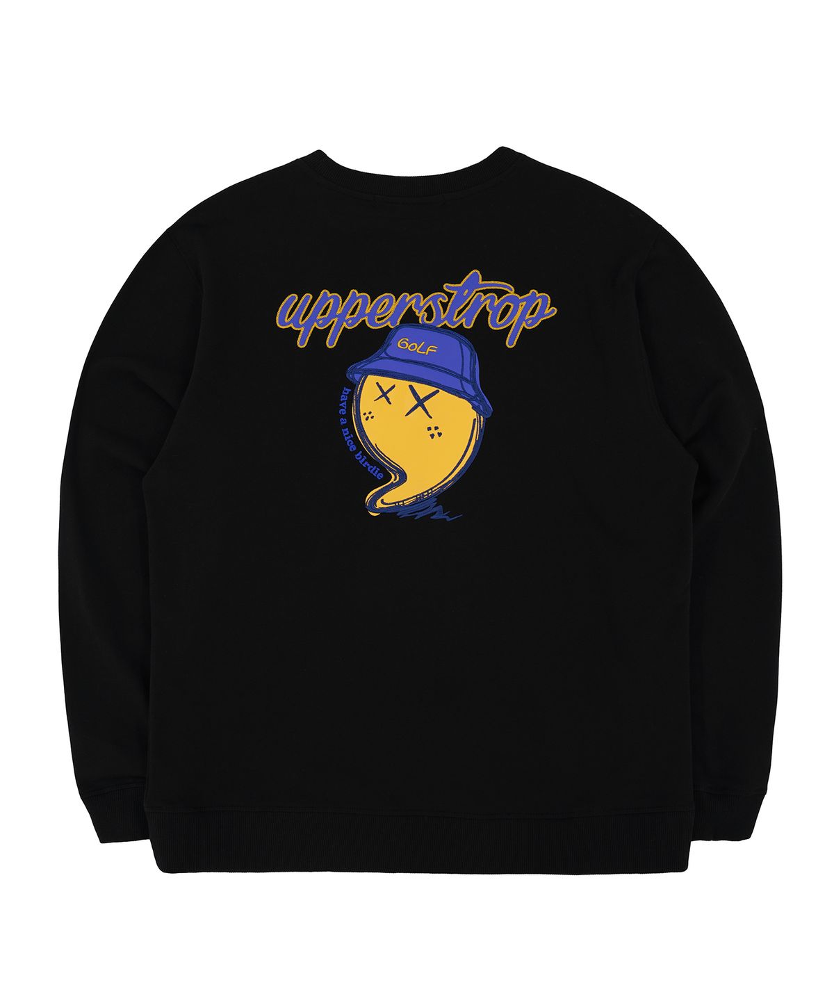 어퍼스트롭(UPPERSTROP) [UP3010] UPST GOLF 빅 로고 스웨트셔츠 블랙
