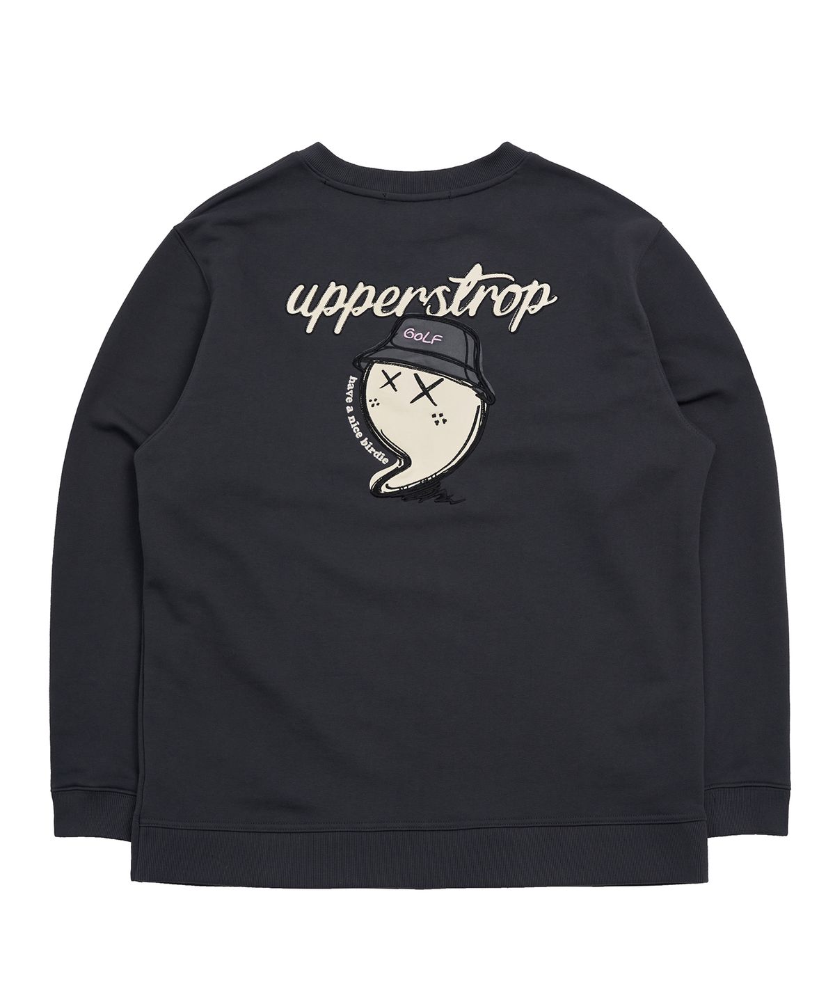 어퍼스트롭(UPPERSTROP) [UP3011] UPST GOLF 빅 로고 스웨트셔츠 다크그레이