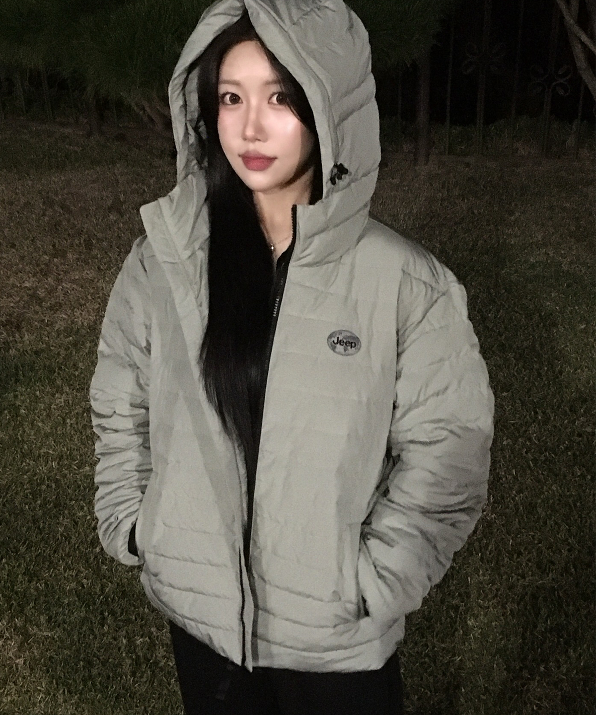 지프(JEEP) 크레스트 쉴드 마이크로볼 라이트 패딩 자켓 (JQ5JPU421DG)