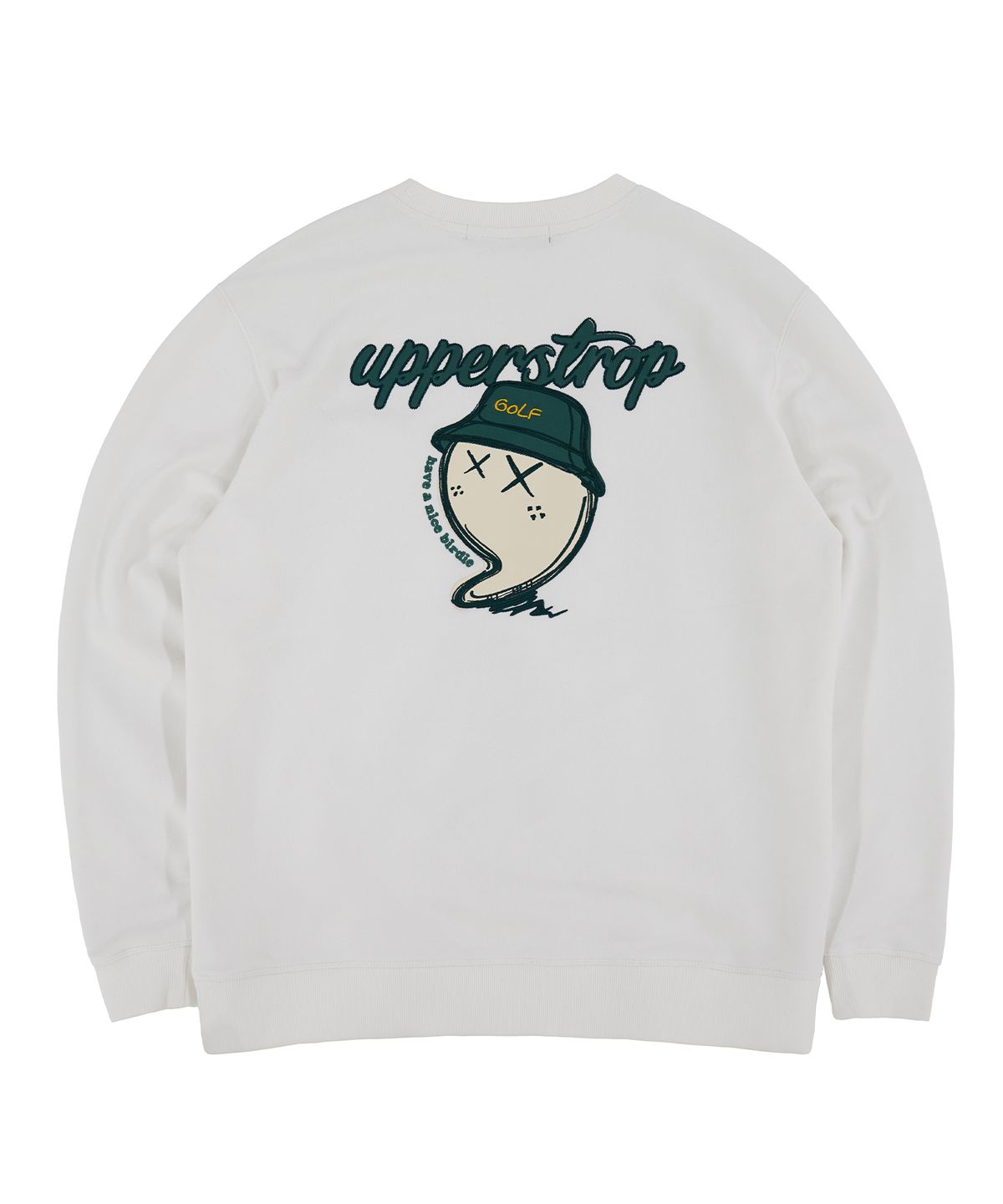 어퍼스트롭(UPPERSTROP) [UP3012] UPST GOLF 빅 로고 스웨트셔츠 아이보리