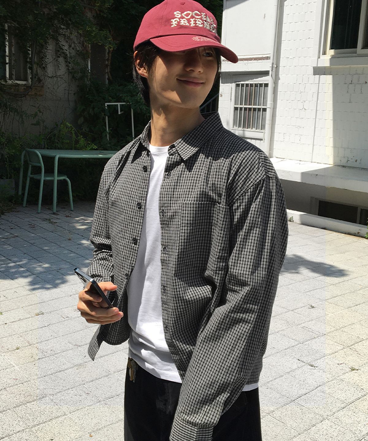 인템포무드(INTEMPOMOOD) 소셜 프렌드 레터링 볼캡 : 2컬러