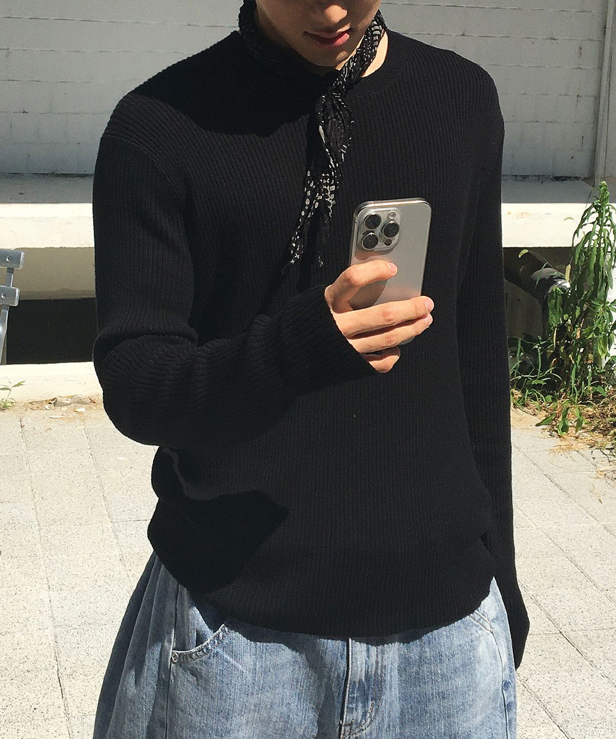 인템포무드(INTEMPOMOOD) 머슬핏 소프트 리브 니트 : 3컬러