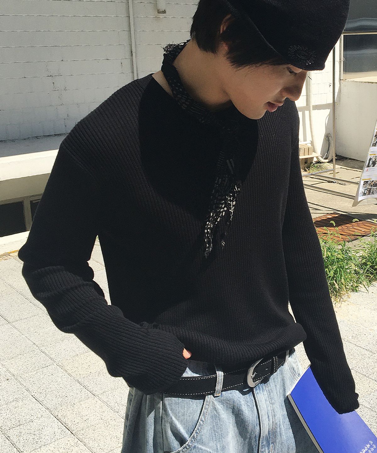 인템포무드(INTEMPOMOOD) 머슬핏 소프트 리브 니트 : 3컬러