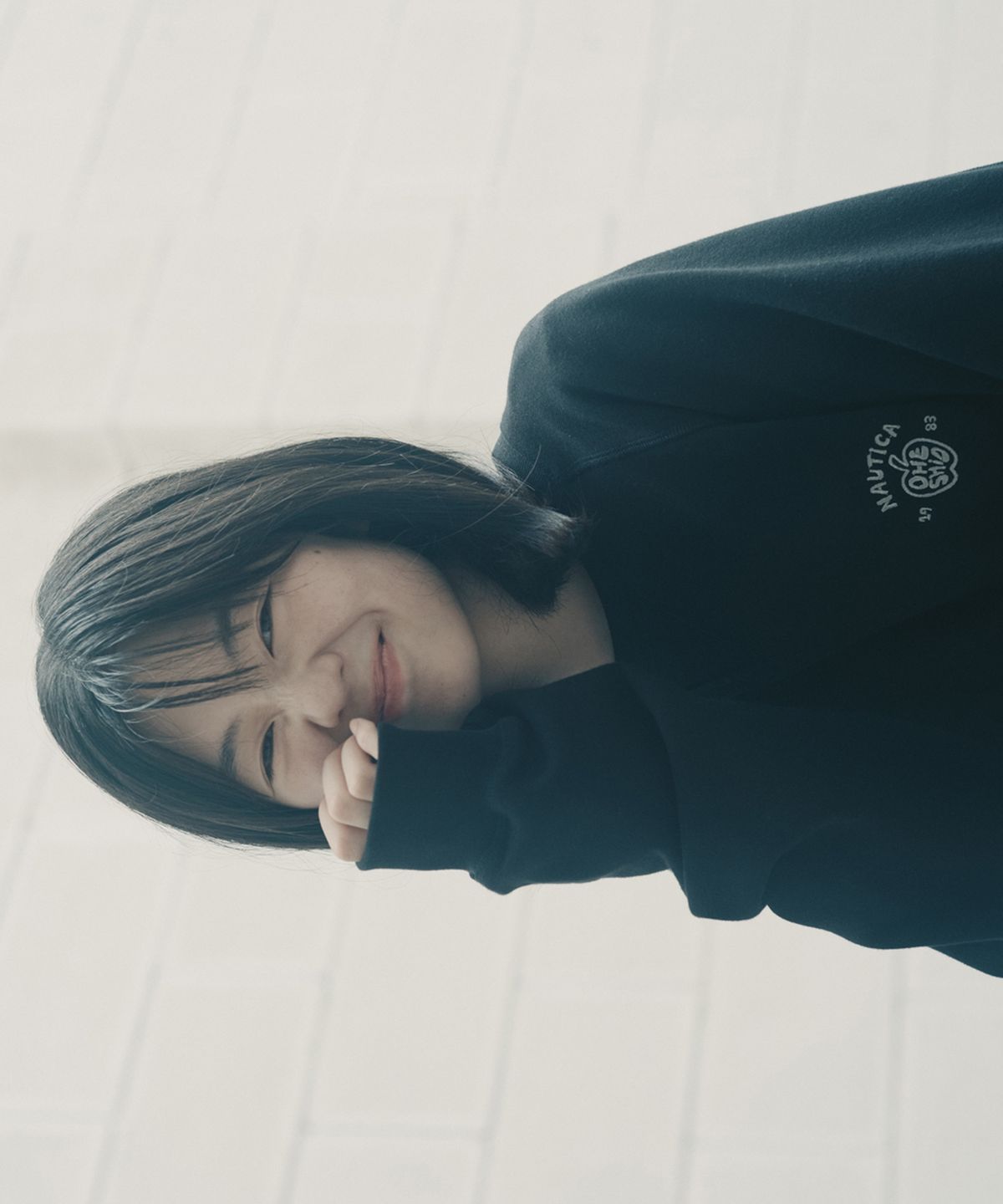 오헤시오(OHESHIO) NTC X OHESHIO APPLE LOGO SWEATSHIRT, BLACK