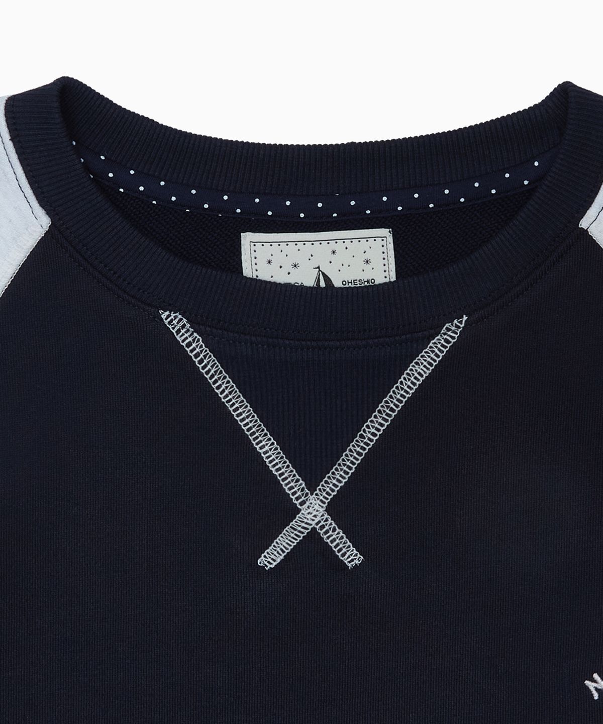 오헤시오(OHESHIO) NTC X OHESHIO APPLE LOGO SWEATSHIRT, NAVY