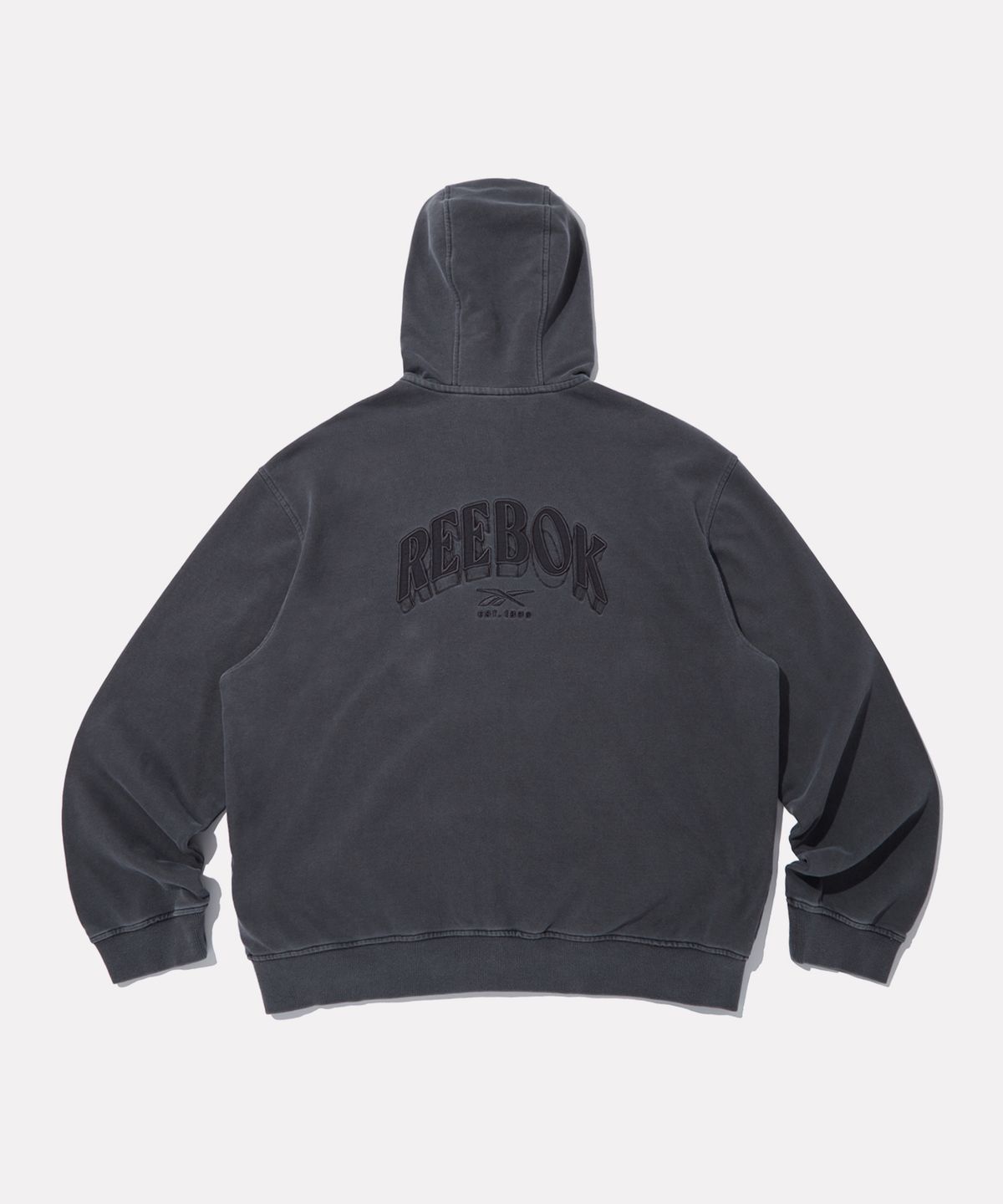 리복(REEBOK) 가먼트다잉 릴렉스 핏 풀집업 - 다크 그레이