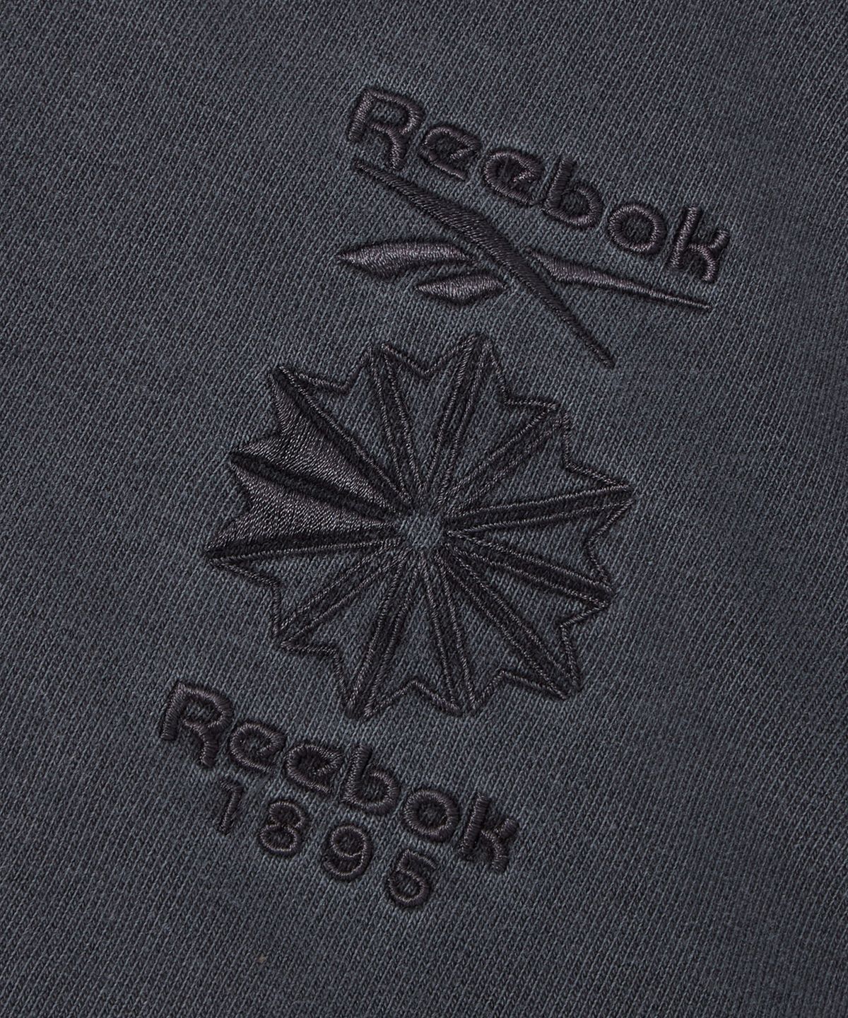 리복(REEBOK) 가먼트다잉 릴렉스 핏 풀집업 - 다크 그레이
