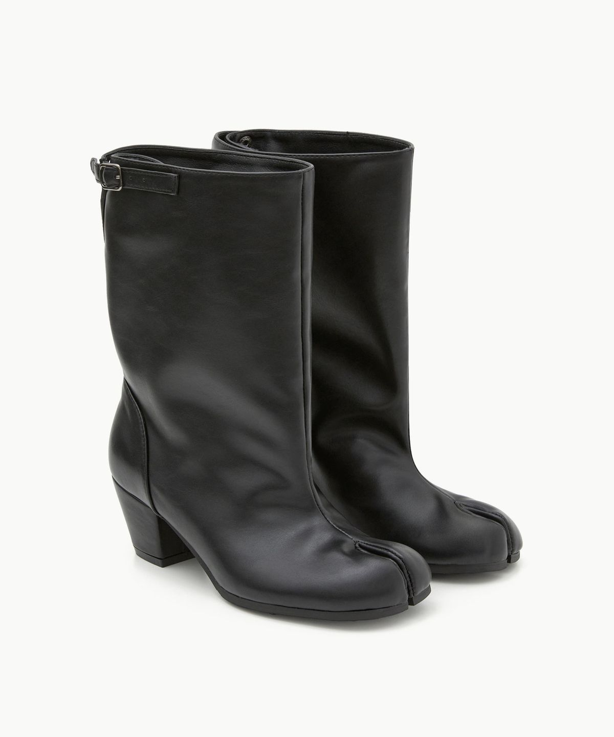 페이즈(PAES) Wide Buckle Tabi Boots / Black