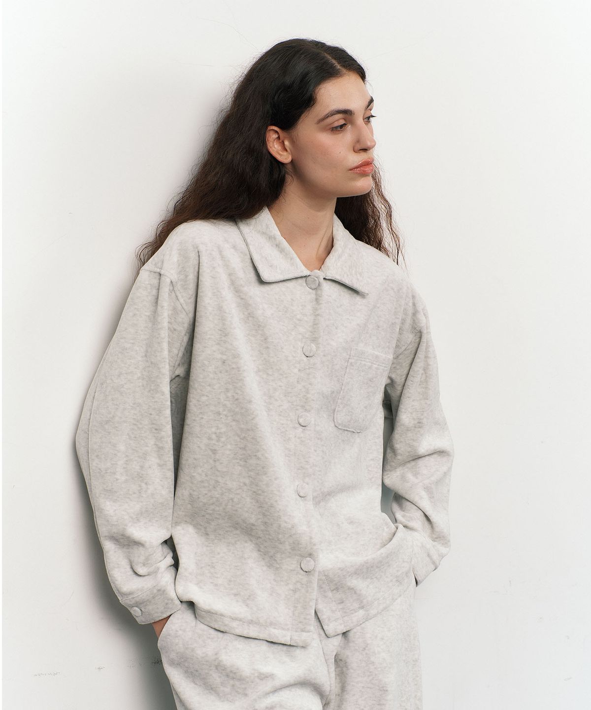 아템포(ATEMPO) VELOUR PAJAMA SET_melange (women)