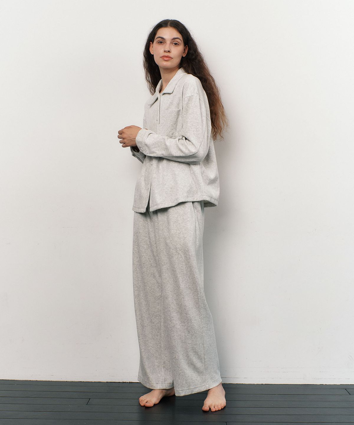아템포(ATEMPO) VELOUR PAJAMA SET_melange (women)