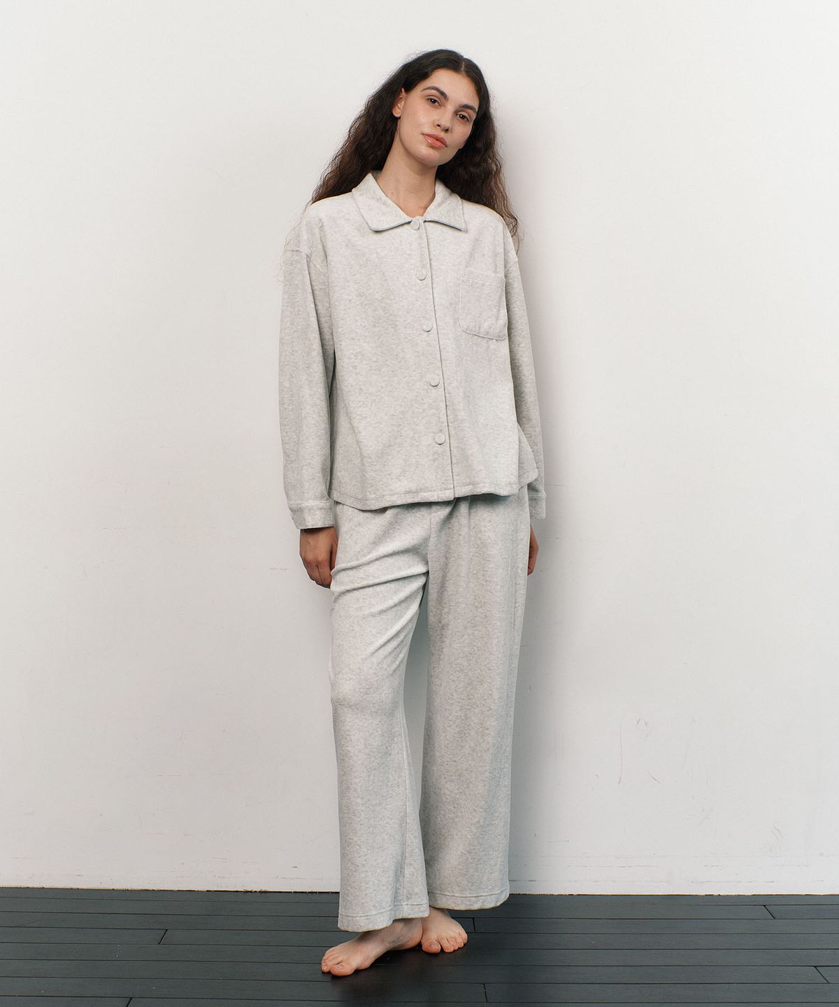 아템포(ATEMPO) VELOUR PAJAMA SET_melange (women)