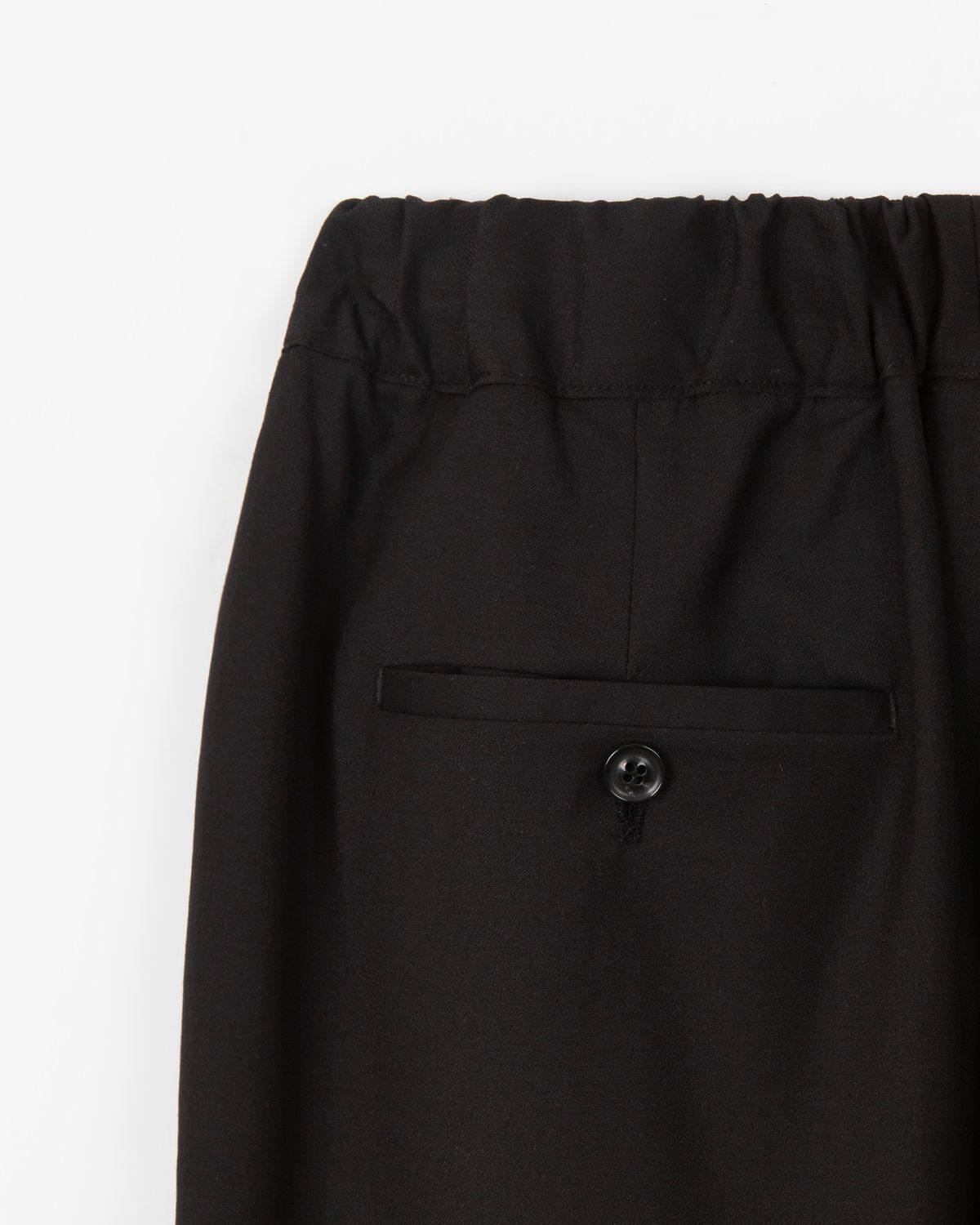 디앤드퀘스천(THEENDQUESTION) Wool band tuck pants / BLACK