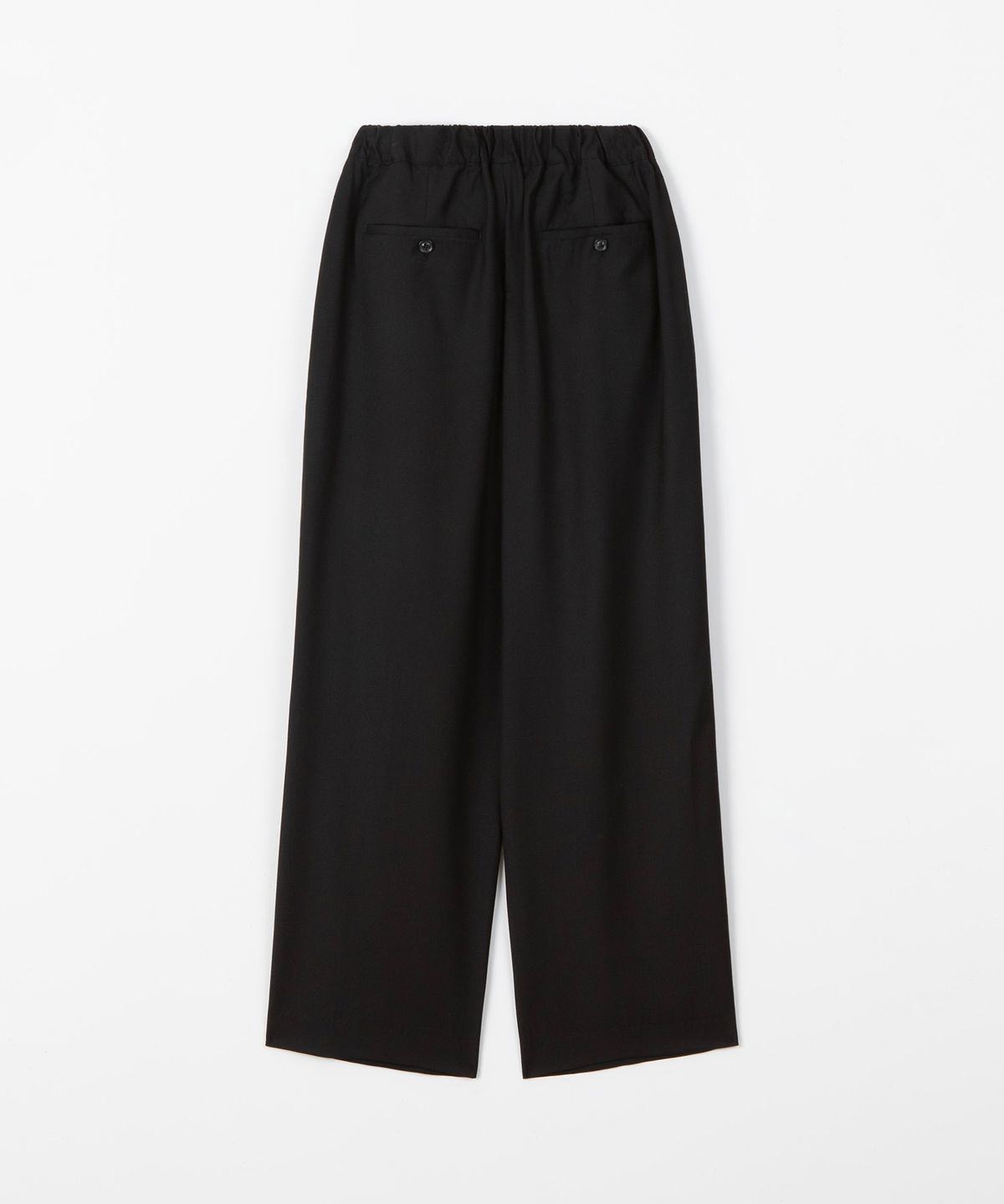 디앤드퀘스천(THEENDQUESTION) Wool band tuck pants / BLACK