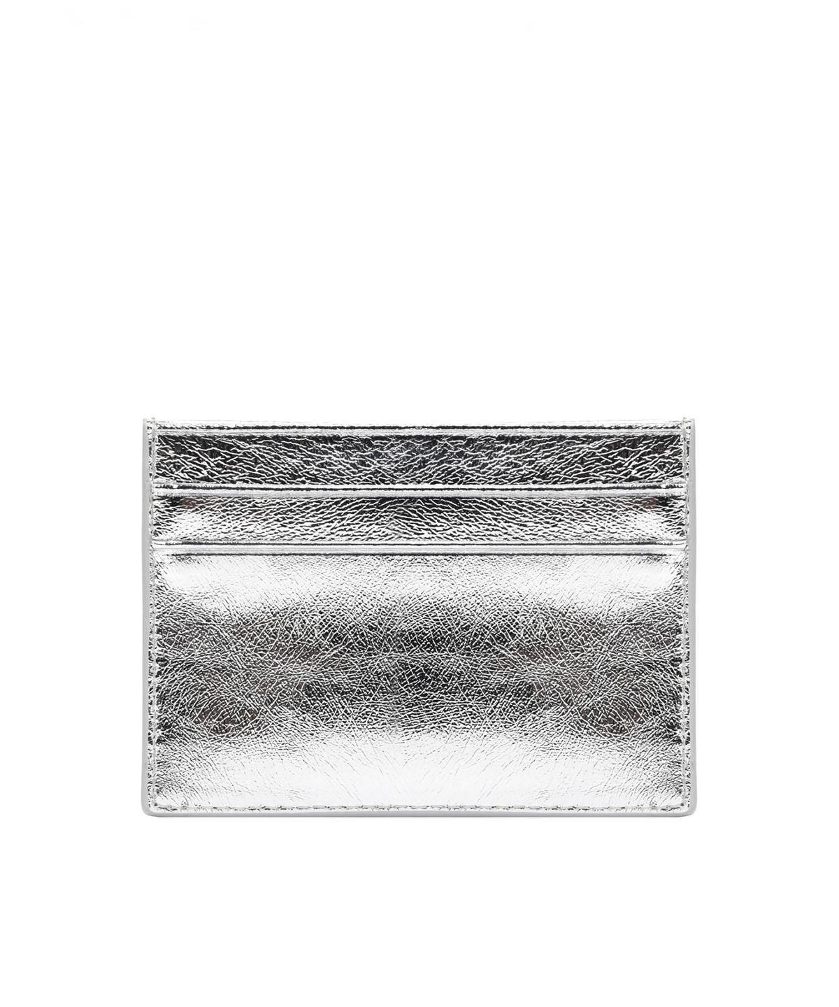 닉앤니콜(NICK&NICOLE) METAL LEATHER SOFT CARD WALLET_SILVER