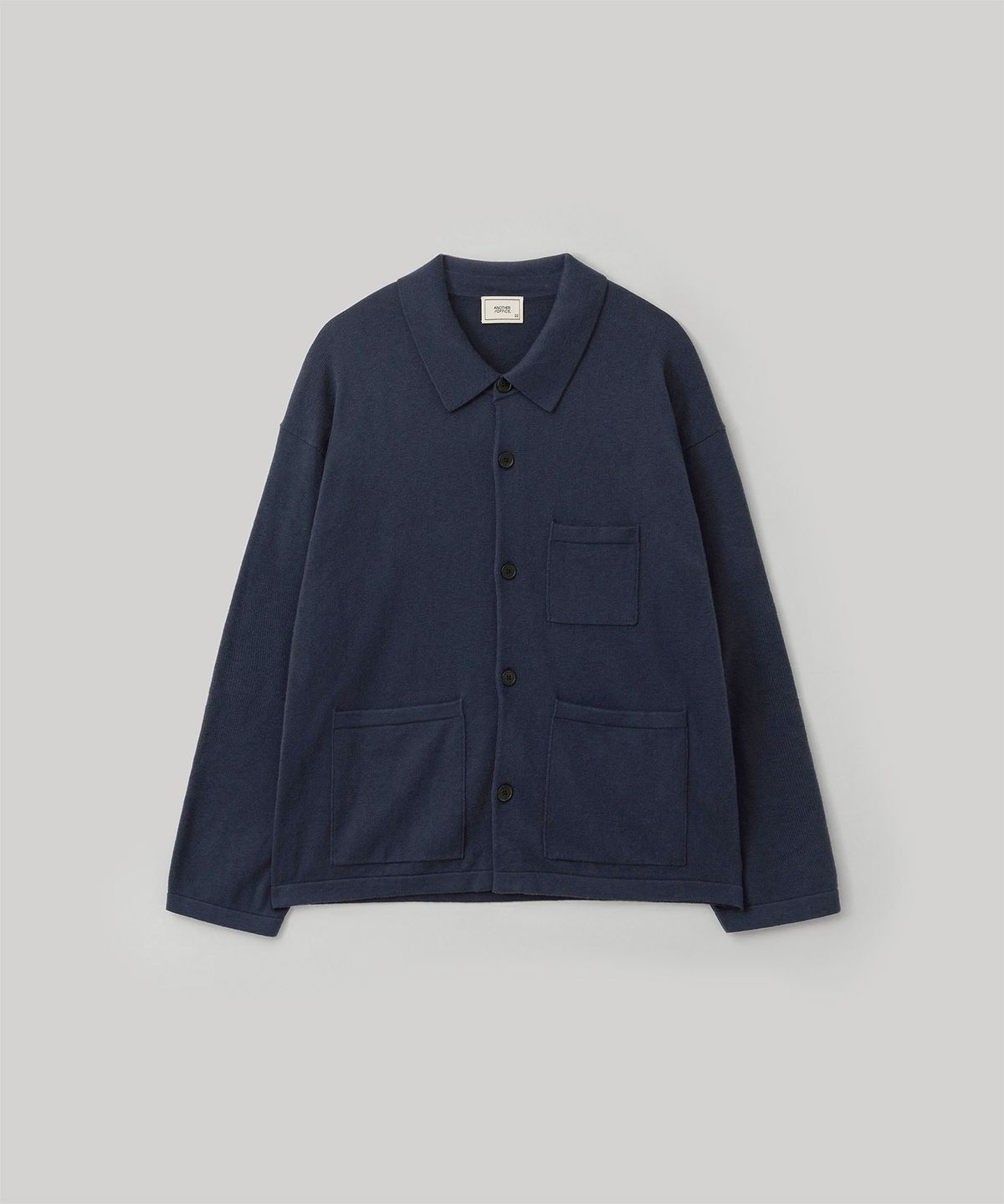어나더 오피스(ANOTHER OFFICE) Knitted Coverall Jacket (French navy)