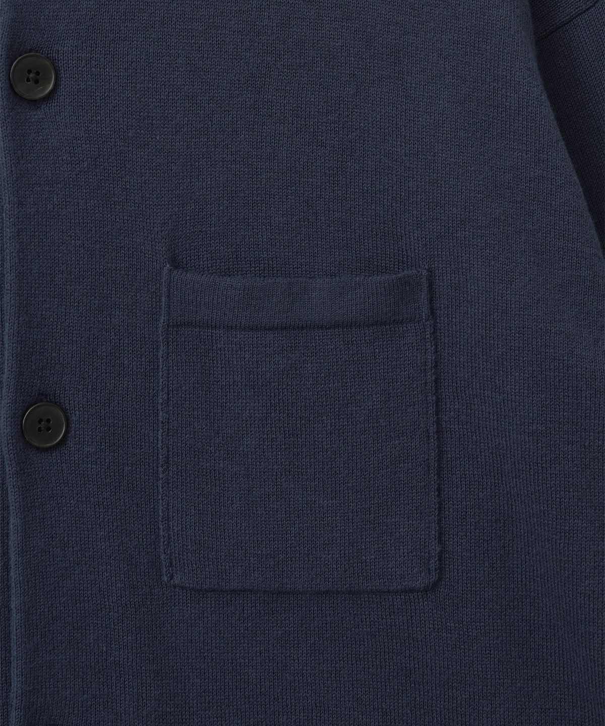 어나더 오피스(ANOTHER OFFICE) Knitted Coverall Jacket (French navy)