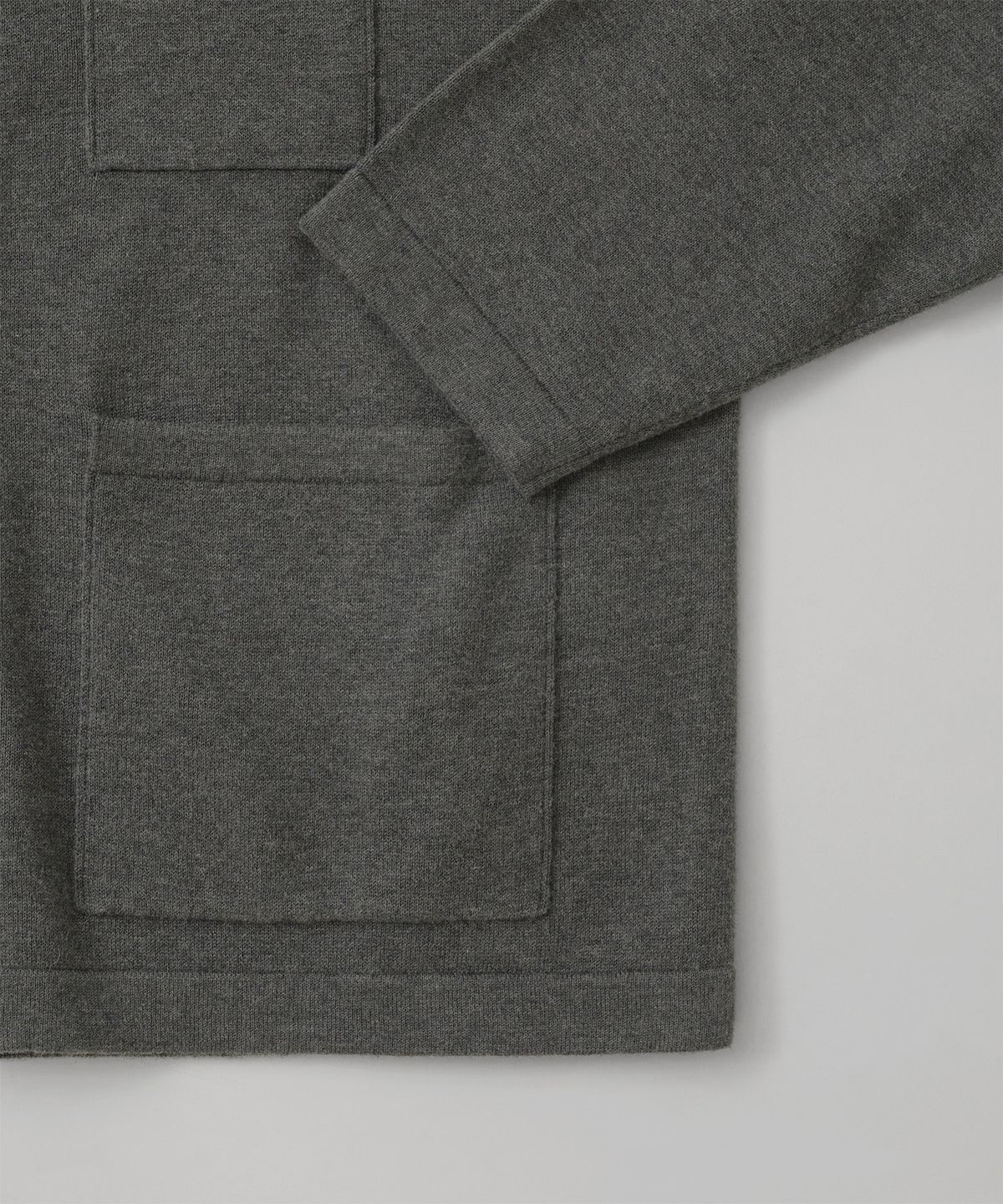 어나더 오피스(ANOTHER OFFICE) Knitted Coverall Jacket (Heather charcoal)