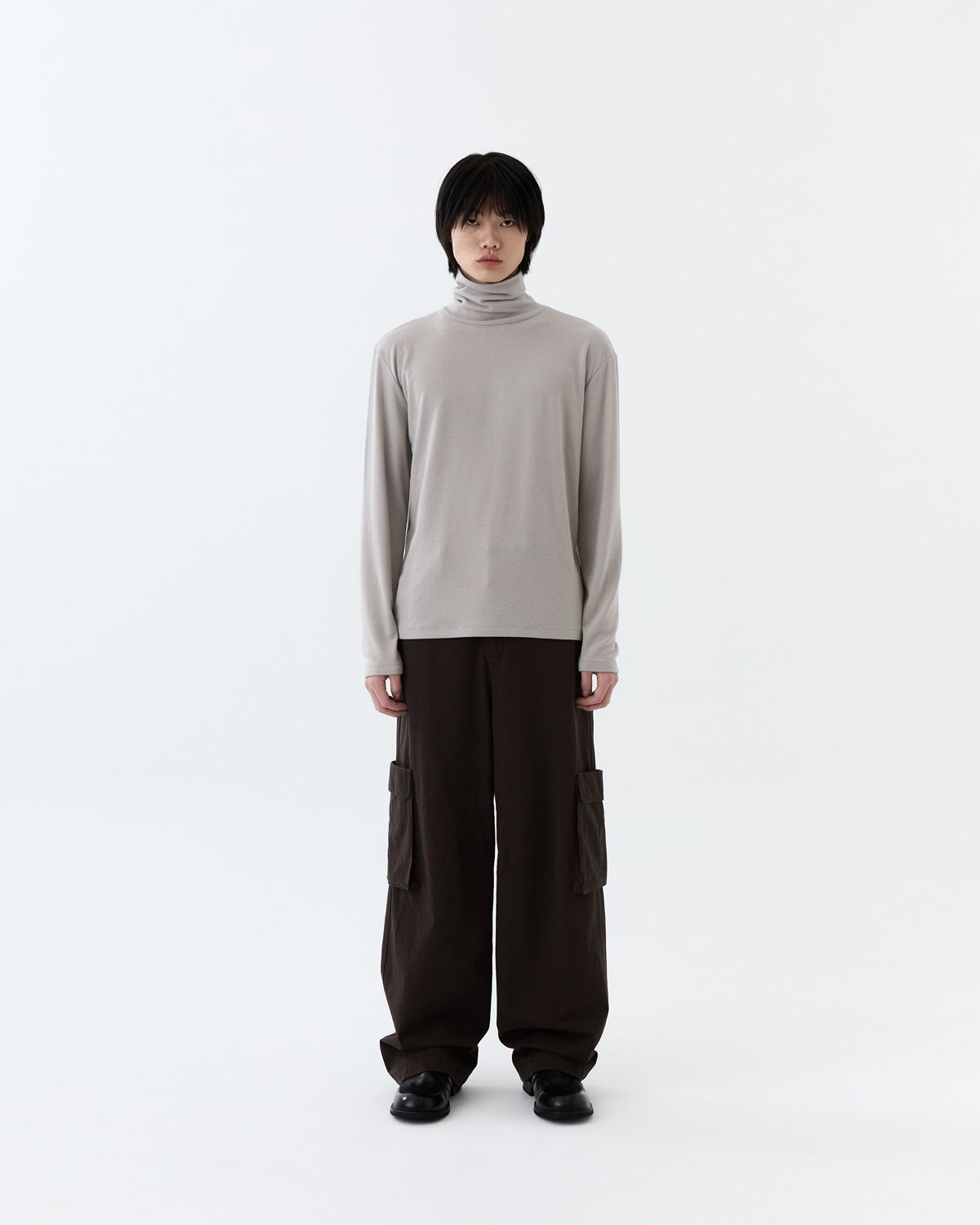 디앤드퀘스천(THEENDQUESTION) Washed cotton cargo pants / BROWN