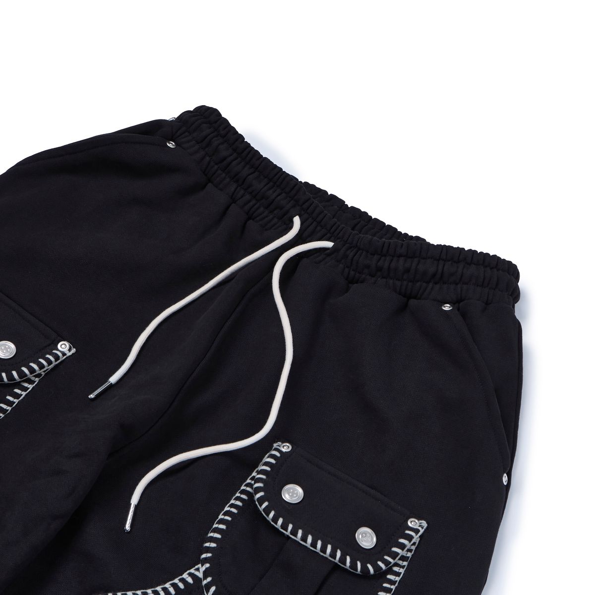 가먼츠팹(GARMENTS FAB) Blanket Stitch Carpenter Sweatpants (BLACK)