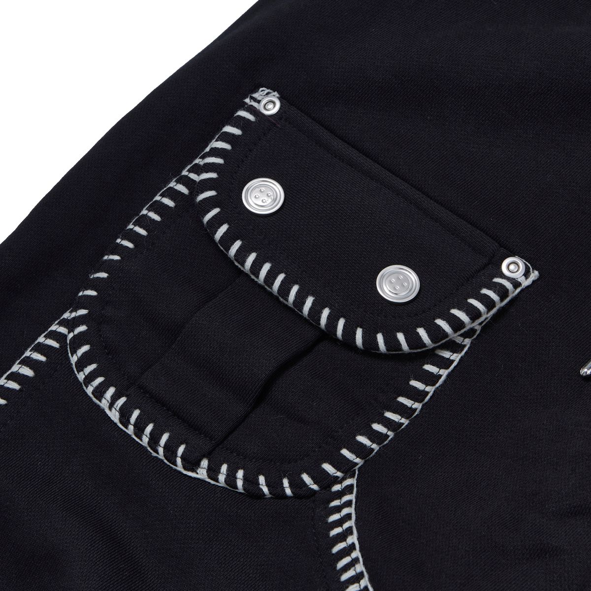 가먼츠팹(GARMENTS FAB) Blanket Stitch Carpenter Sweatpants (BLACK)