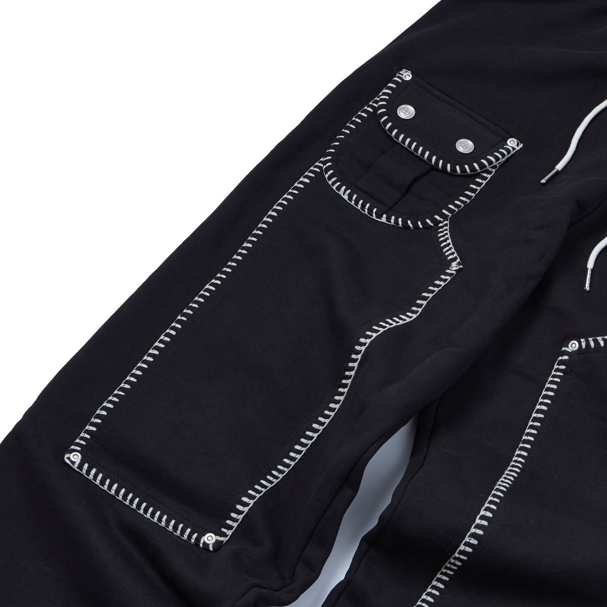 가먼츠팹(GARMENTS FAB) Blanket Stitch Carpenter Sweatpants (BLACK)