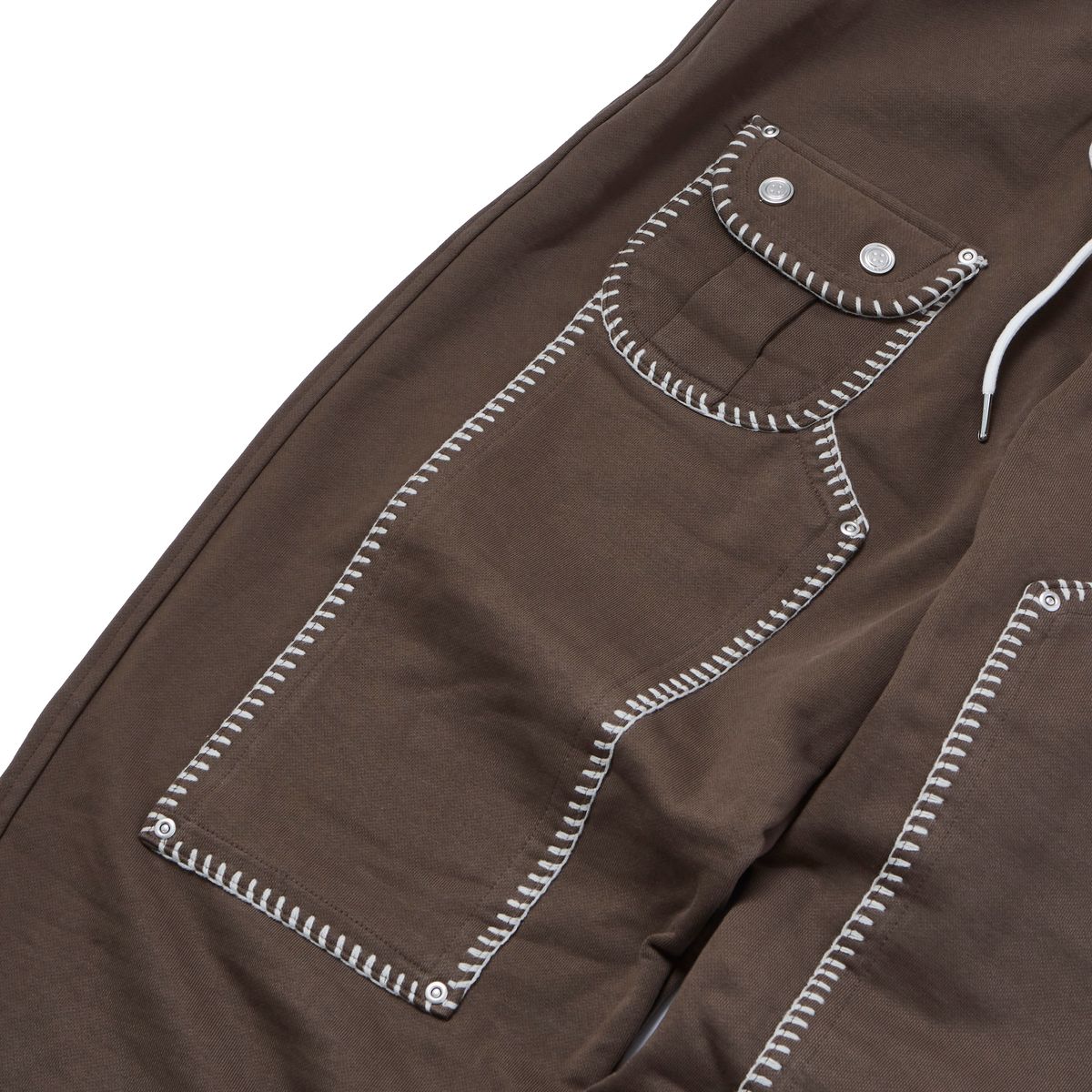 가먼츠팹(GARMENTS FAB) Blanket Stitch Carpenter Sweatpants (BROWN)