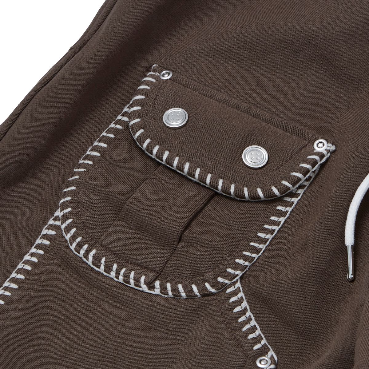 가먼츠팹(GARMENTS FAB) Blanket Stitch Carpenter Sweatpants (BROWN)