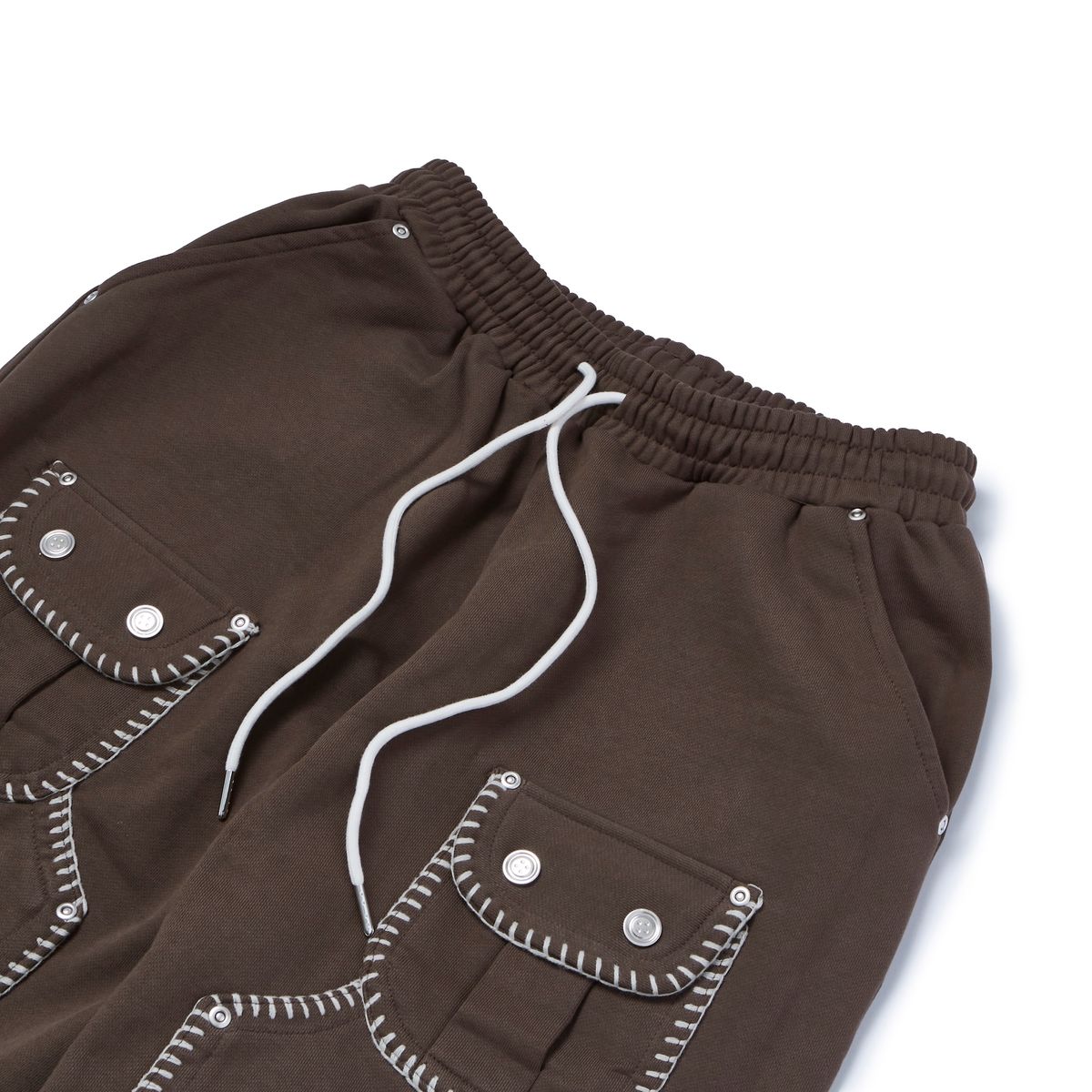 가먼츠팹(GARMENTS FAB) Blanket Stitch Carpenter Sweatpants (BROWN)