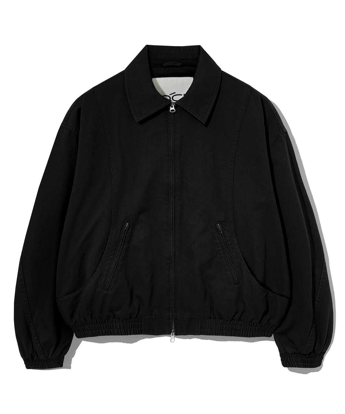 커스텀어클락(COSTUME O’CLOCK) 코튼 커브드 워시드 블루종 자켓 블랙 COOSJK042BLACK
